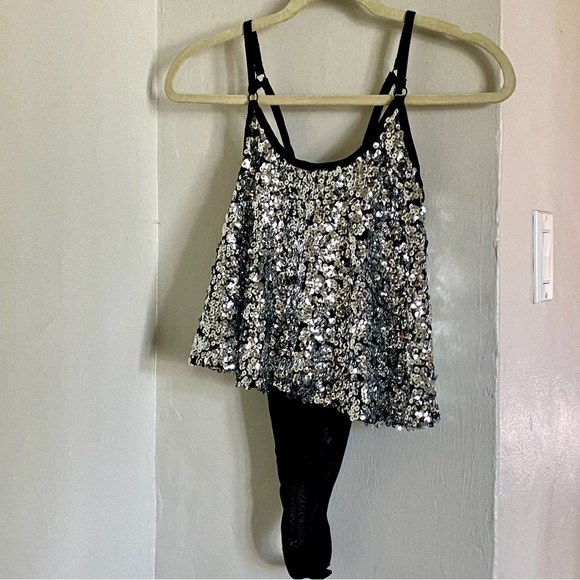 Intimately Free People Last Dance Silver Sequin Bodysuit XS - Picture 5 of 10